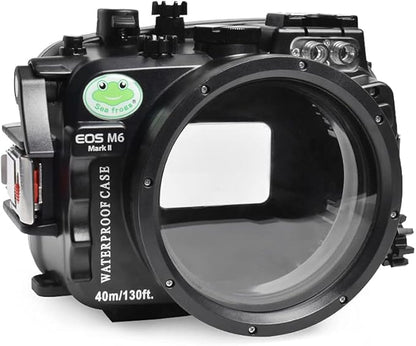 Sea frogs Underwater Camera Case Compatible with Canon EOS M6 Mark II 22MM IPX8 40m/130ft Maximum Diving Depth Waterproof Camera Housing for Diving, Surfing, Rowing, Skiing