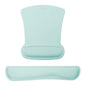 MOSISO Wrist Rest Support for Mouse Pad & Keyboard Set, Ergonomic Mousepad Non-Slip Base Home/Office Pain Relief & Easy Typing Cushion with Neoprene Cloth & Raised Memory Foam, Mint Green