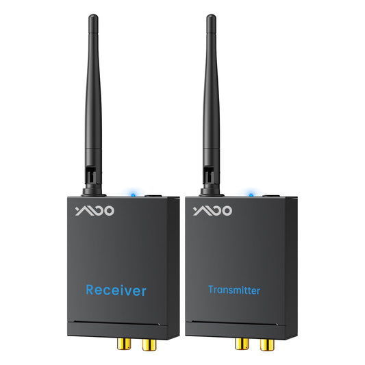 YMOO 2.4GHz Wireless Audio Transmitter Receiver (1 TX+2 RX) for Home Audio