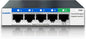 5 Port Gigabit Switch, Easy Smart Managed Ethernet Switch, Network Hub, Ethernet Splitter, Plug & Play, Fanless Metal Design, VLAN, Qos, Support PoE Powered, Desktop or Wall Mount
