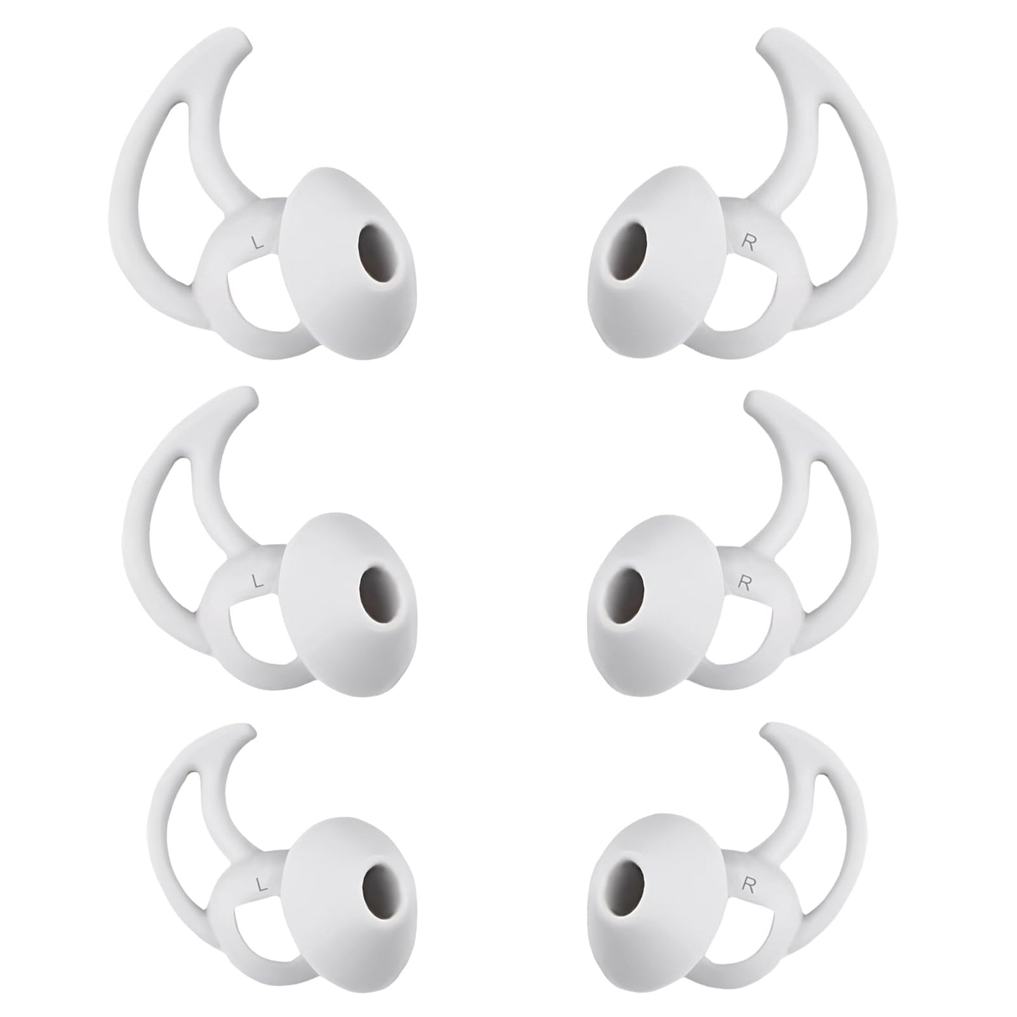 WKYMY Earbud Replacement Tips Silicone Earbud Tips Compatible with Bose Quietcomfort and Sport Headphone Rubber Tips Ear Bud Covers 3 Pairs S M L Gray