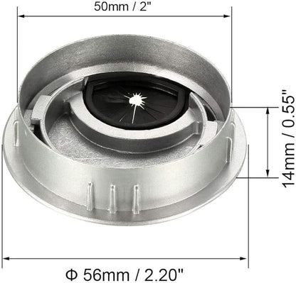 uxcell Cable Hole Cover, 2Inch/50mm Zinc Alloy Desk Wire Cord Cable Grommets Hole Cover for Office PC Desk Cable Cord Organizer, 4Pcs Silver Tone