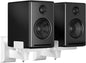 suptek Dual Side Clamping Bookshelf Speaker Wall Mounting Bracket for Large Surrounding Sound Speakers, Hold Up to 55 lbs, White (SPM201W)