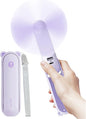 JISULIFE Handheld Fan with 4500 mAh Powerbank Max 37 Hours Runtime, Pocket Portable Battery Operated or USB Powered Folding Personal Fan, 3 Speeds, Gifts for Women Men Kids Gift for Festival-Purple