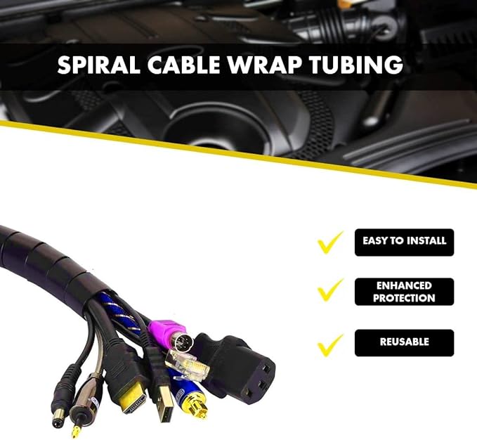 Kable Kontrol Vortex Spiral Cable Wrap - 3/4” Inch 100’ Feet Long - Hose Protector Flexible Polyethylene Wire Conduit Tubing Cable Sleeve Cord Cover to Organize Wires – Natural