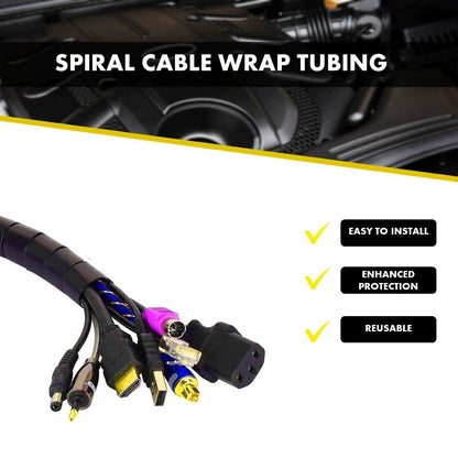 Kable Kontrol Vortex Spiral Cable Wrap - 1/8” Inch 100’ Feet Long - Hose Protector Flexible Polyethylene Wire Conduit Tubing Cable Sleeve Cord Cover to Organize Wires – Natural