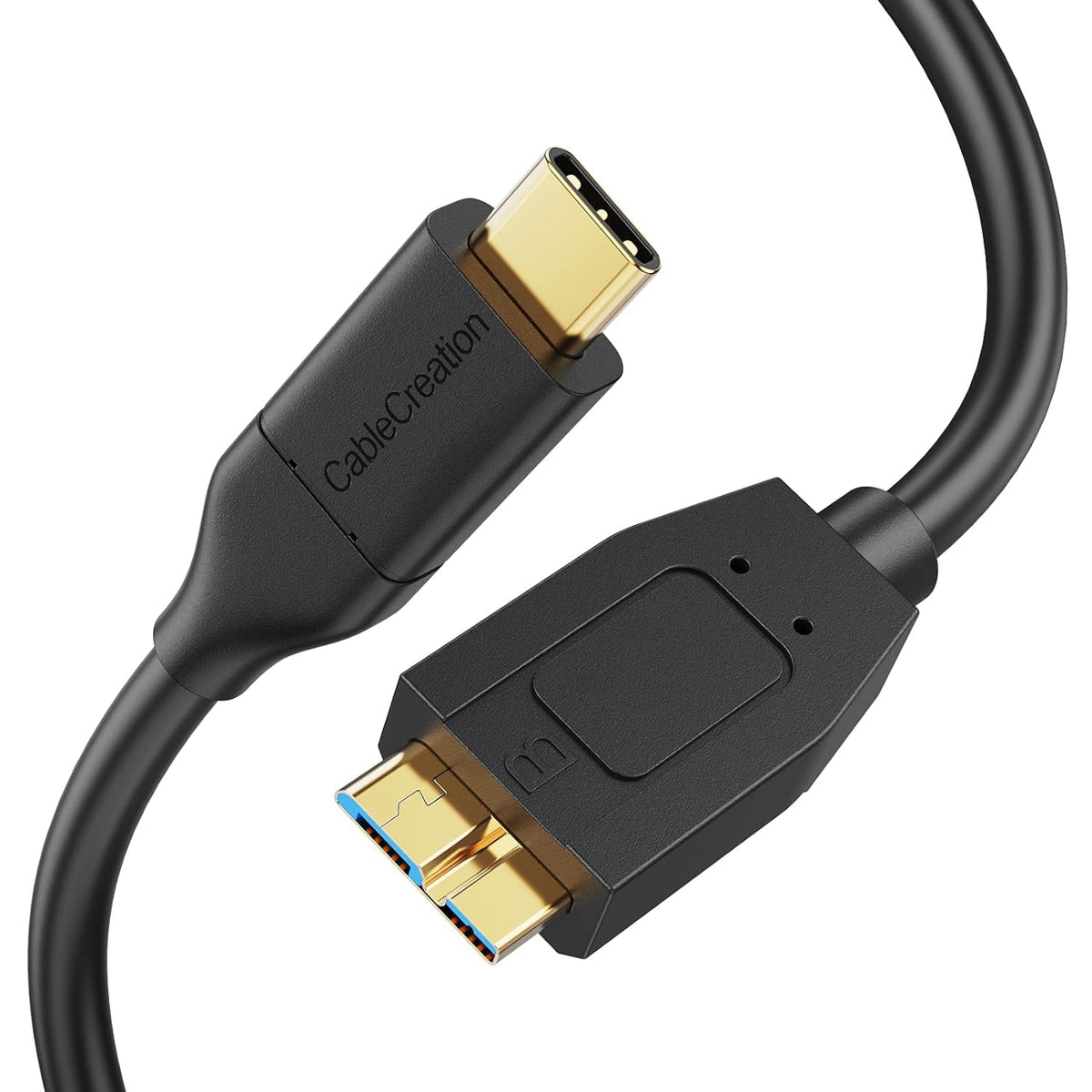 USB C 3.1 Type C to Micro B Hard Drive Cable for iPhone/Laptop/Camera