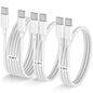 3-Pack [3.3FT+3.3FT+6.6FT] 60W USB C to USB C Cable, Type C to Type C Cable,Fast Charging Cable for iPhone 16 15 Pro Plus Pro Max，for Galaxy S24 S23, for iPad Pro/Air, for MacBook Pro/Air and More