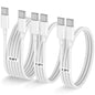LOFPYE 3-Pack 10FT 60W USB C to USB C Cable, Type C to Type C Cable,Fast Charging Cable for iPhone 16 15 Pro Plus Pro Max，for Galaxy S24 S23, for iPad Pro/Air, for MacBook Pro/Air and More