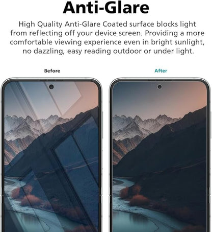 3-Pack Anti-Blue Light Matte Screen Protector For iPhone 13 Pro Max [Support Fingerprint Unlock] Anti-Glare, Anti-Fingerprint [Eye Protection] Bubble-Free Installation with Alignment Jig