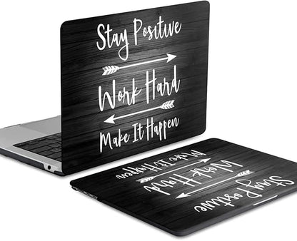 iCasso for MacBook Air 13 inch Case 2025 2024-2022 Release M4 A3240 M3 A3113 A2681 M2 with Liquid Retina Display, Hard Plastic Shell for Mac Air 13.6, Keyboard Cover&Screen Protector, Stay Positive