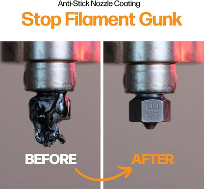 Slice Engineering Plastic Repellent Paint Repels Plastic & Prevents Buildup on the Nozzle | Get Enhanced Print Quality | Hassle-Free Application | Water-Based PTFE Nanosuspension (3 mL - 3 Pack)