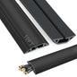 TFMUZERT 10 ft Floor Cable Cover Protector, Heavy Duty PVC Duct Easy to Unroll, Prevent Trip Hazard for Home Office or Outdoor Settings
