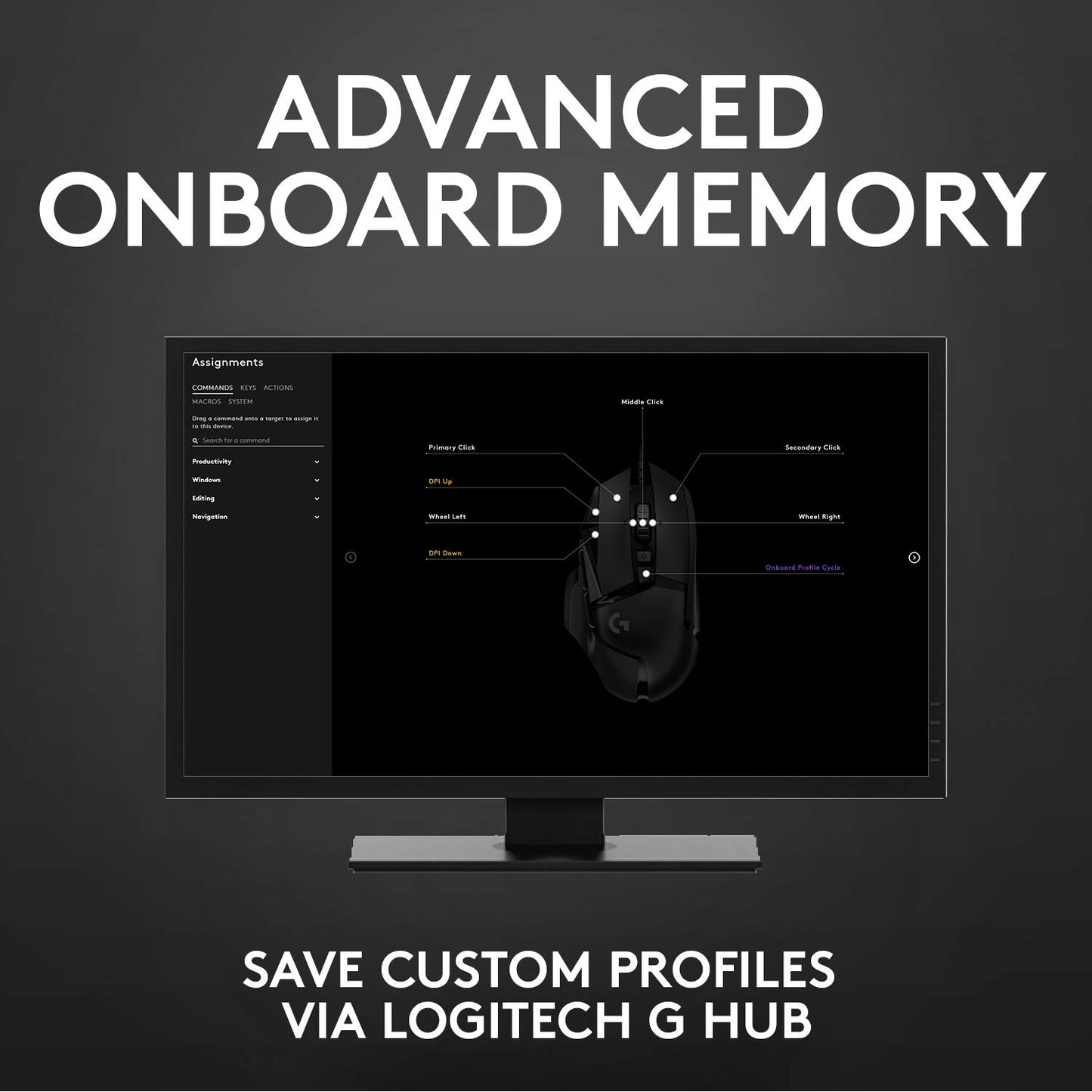 Logitech G502 Hero High Performance Wired Gaming Mouse, Hero 25K Sensor, 25,600 DPI, RGB, Adjustable Weights, 11 Programmable Buttons, On-Board Memory, PC/Mac - Black