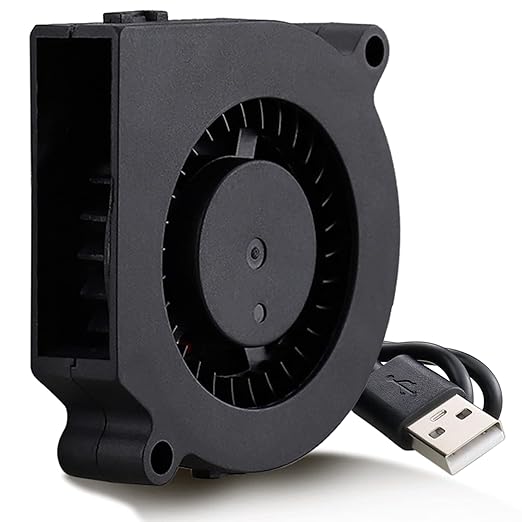 GDSTIME USB Blower Fan Small 60mm x 15mm, Quiet 3 Speeds, Adjustable Mini 5V Brushless DC Cooling Fans for Helmet Laptop 3D Printer Ventilaiton