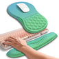 Hokafenle 2in1 Combination, Wave Keyboard Wrist Rest and Ergonomic Curvature Mouse Pad Wrist Support for Relieve Wrist Pain, Filled with Soft Cushion Memory Foam, Golden Pink Marble