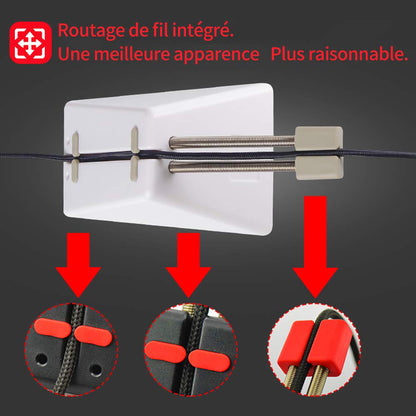 Hotline Games Mouse Bungee Mouse Cord Clip Cord Management System Fixer Holder for Esports FPS Game (3.0 Black)
