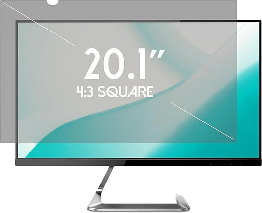 ANBAC 20.1 Inch Desktop Privacy Screen Shield for 4:3 Monitor - Anti Glare Computer Privacy Screen Cover | Blue Light Blocking Screen Protector | Scratch Resistant UV Filter | Attachment Type