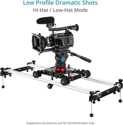 Proaim Fusion Video/Film Camera Dolly Slider with Track Ends. Runs on Tracks & Flat Surfaces. Payload up to 45.3kg /100lb. (DL-FUSN-01)