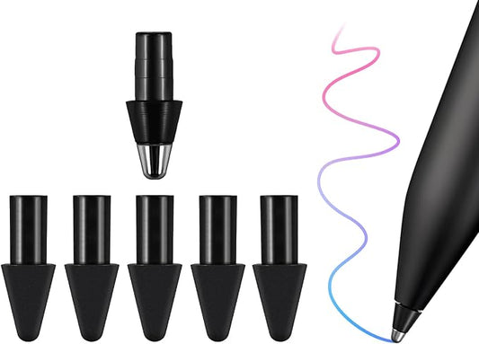 REEYEAR Replacement Tips Set fits for Remarkable Paper Pro Maker Pen –1 No Wear Out Titanium Alloy Tip + 5 Plastic Nibs – Precise, Durable Precise, Precise Writing, Long-Lasting