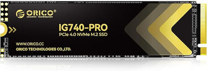 ORICO Industrial SSD 1TB M.2 NVMe SSD, PCIe 4.0 Drive with 7100MB/s Read Speed, Advanced Data Security and Innovative Heatsink, for Edge Computing, Industrial PC, Personal Laptop and PS5 - IG740PRO