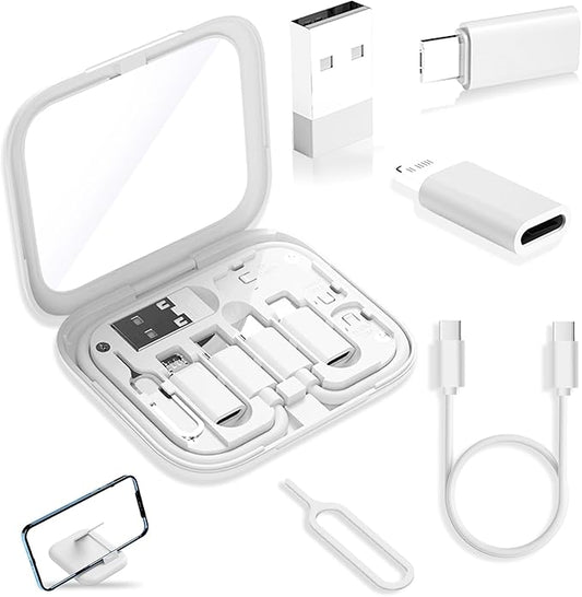 YANZIE USB Adapter Kit, Type-C to Lightning Adapter, USB-A to C, OTG, White