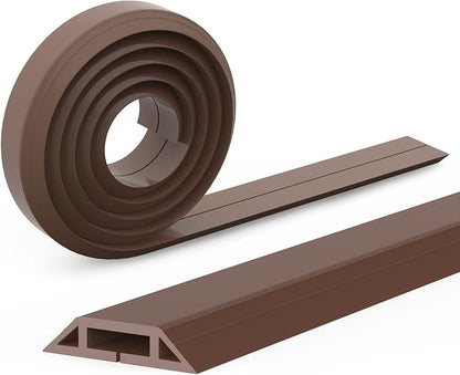 Eapele 6.5 ft Floor Cord Cover Heavy Duty Cable Protector, Cord Covers for Wires on Floor, Floor Cable Cover Easy to Unroll Prevent Trip Hazard for Home Office or Outdoor Settings (Brown)