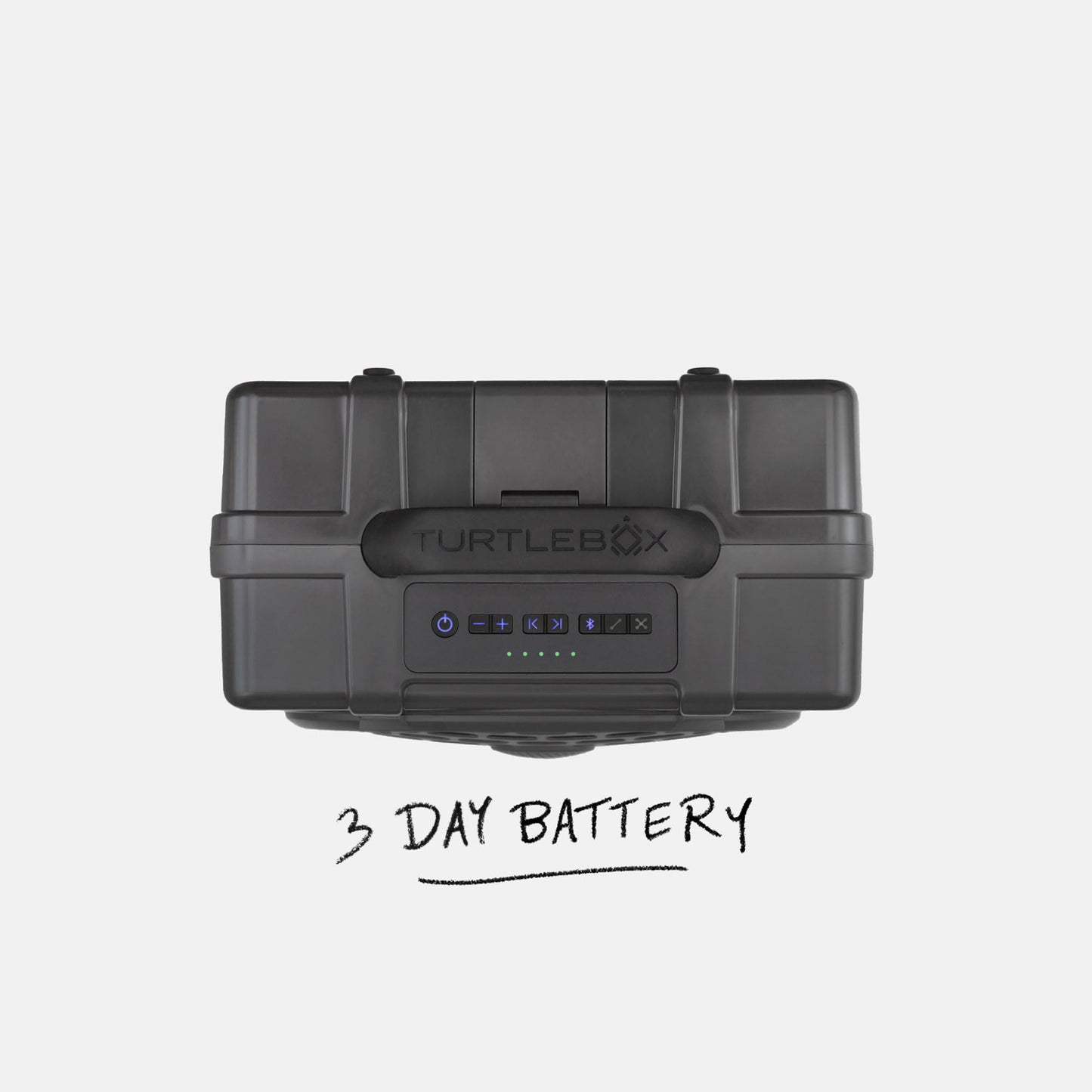 Turtlebox Original Gen 3: Portable Outdoor Bluetooth Speaker – Ultra-Loud (120dB), Waterproof (IP67), Rugged, Impact-Resistant, 3-Day Battery | Party Mode: Unlimited Pairing Stereo, Gray/Electric Blue