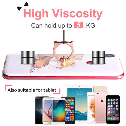 Cat Phone Ring Holder - EI Sonador Clear Cell Phone Ring Holder Transparent Stand Finger Grip (2 Gold Cat)