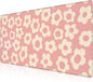 Mouse Pad, Large Pink Groovy Flowers Desk Mat, Extended Non-Slip Gaming Keyboard Mousepad Desk Pad, Thick Stitched Edges Waterproof Mouse Mat 31.5"x15.7" (Vintage Floral)