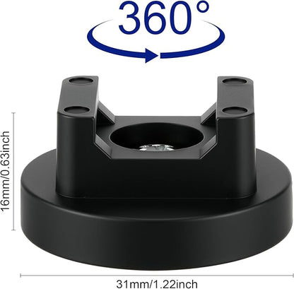 Yookeer 30 Pcs Magnetic Zip Tie Mount Base Black Magnetic Cable Clips Wire Holder Multipurpose Cable Ties Management Base Electrical Supplies for Wire (31 mm)