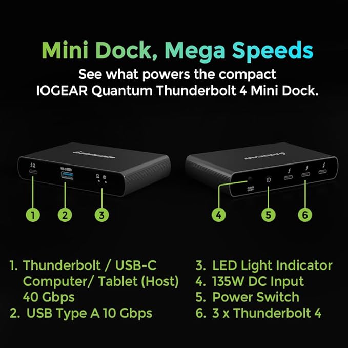 IOGEAR Quantum Thunderbolt 4 MINI Dock