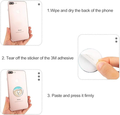 Bonoma Phone Ring Holder, 3 Pack Beach Flowers Butterfly Universal Finger Ring Stand Grip Kickstand Compatible with Smartphones and Tablets