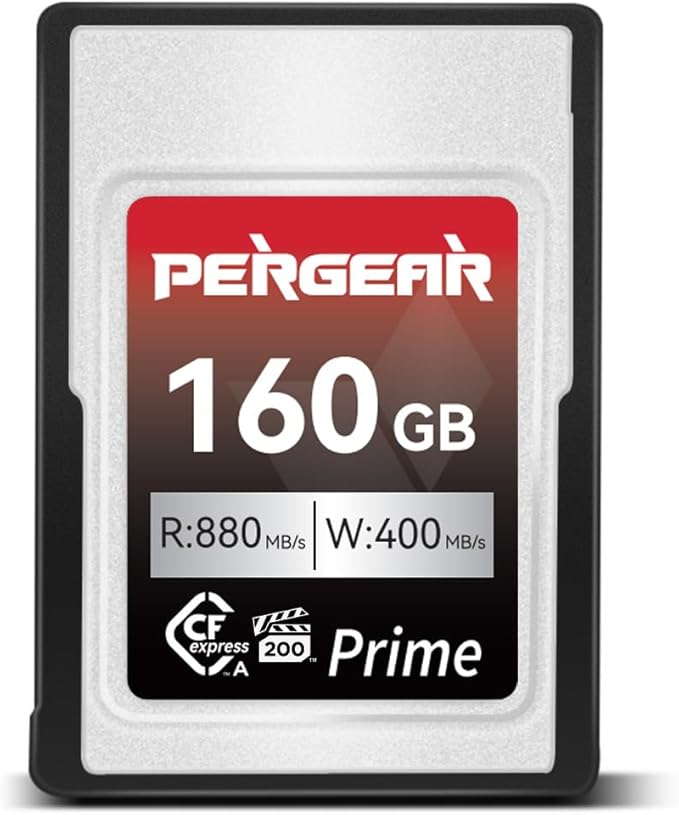 Pergear VPG200 Professional 160GB CFexpress Type A Memory Card, Up to 880MB/s Read Speed & 900MB/s Write Speed for 4K 120P,8K 30P Recording