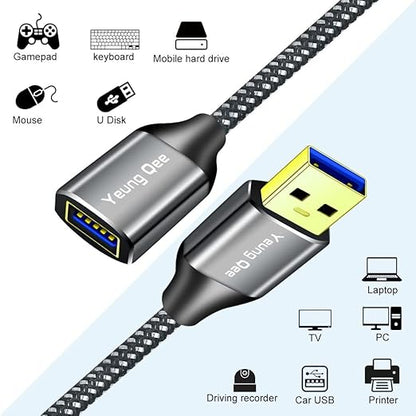 USB 3.0 Extension Cable 20 ft,5Gbps High Speed USB 3.0 Type A Male to Female Extension Cord,USB Extension Lead Compatible with USB Flash Drive, Hard Drive, Card Reader,Scanner,Keyboard (20FT)