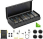 7RYMS iRay DW40 Wireless Lavalier Microphone with Four Transmitters One Charging Case Support AI Denoise, 48kHz/24bit Recording for Video Vlog, Interview, Live Streaming, Podcasting-Black