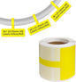 100 Pcs Cable Labels - Waterproof Wire Cord Label, Tear Resistant Wire Labels, Self Adhesive Cord Organizing Label, for Cable Management, Compatible with PUQU AQ20 Label Makers(Yellow) 38x60mm