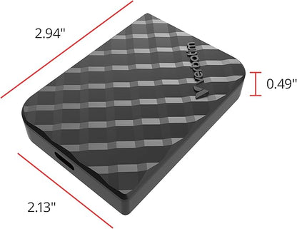 Verbatim 2TB Store 'n’ Go Mini External Solid State Drive USB 3.2 Gen 1 USB-C Connection - Diamond Black