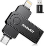 512GB Flash Drive Intended for iPhone, Memory Stick Storage Files Photos Videos Backup, Compatible with iPhone iPad Android PC, Plug and Play, No Application Required (Metal Gray)