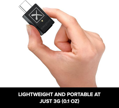 Creative BT-W5 Smart Bluetooth 5.3 Audio Transmitter with aptX Adaptive, High-Resolution 24-bit / 96 kHz Audio, Device-Switching Function, Works with PC/Mac/Gaming Consoles