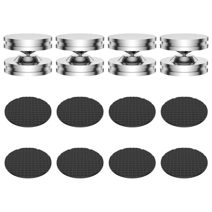 Audiocrast 4X HiFi Speaker Spikes, Isolation Stand Feet Pad, Stainless Steel Shock Absorber Vibration Dampener with Non-Slip Mats for Audio Speaker Subwoofer CD DVD Amplifier Turntable DAC