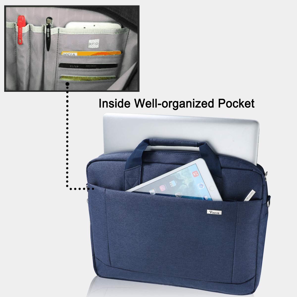Voova 17.3-17 Inch Laptop Bag, Computer Bag, MacBook Bag, Blue