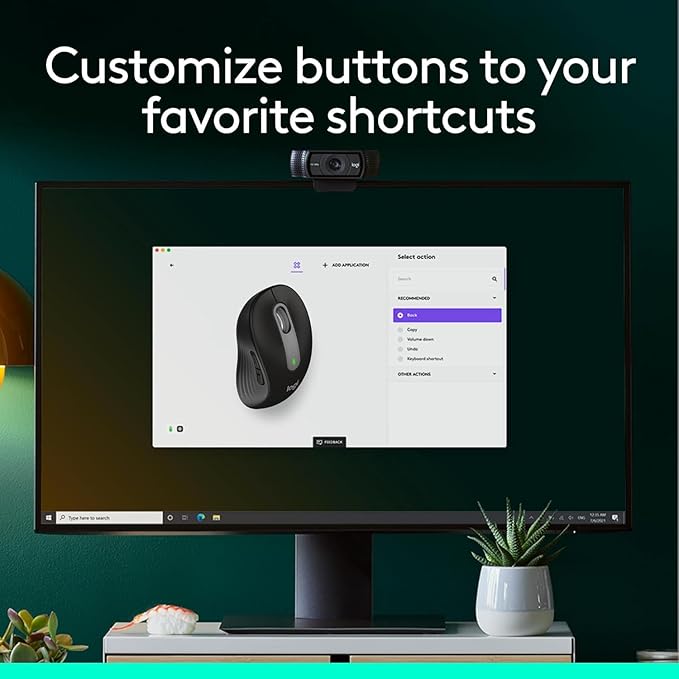 Logitech Wireless Mouse Signature M650 - Small to Medium Sized Hands, Right Handed, 2-Year Battery, Silent Clicks, Customizable Buttons, Bluetooth, PC/Mac?Chromebook - Black