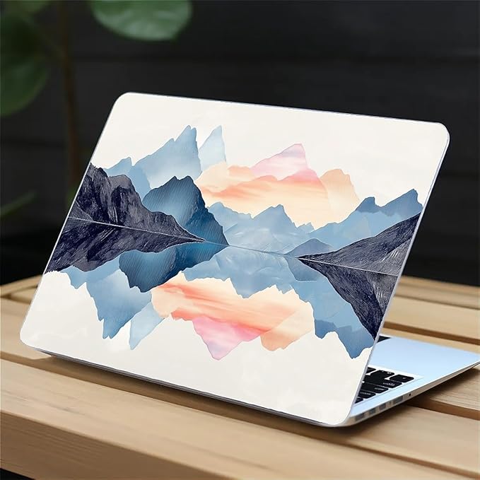 Compatible with MacBook Air 13.3 13.6 Inch Case 2022 2021 2020 2019 Plastic Hard Shell Case Cover,13.3 Pro(A1706/A1708/A1989/A2159/A2289/A2338), Mountains and Water