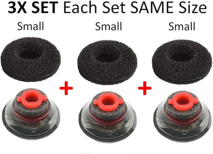 3X Ultra Comfort Eartips Ear Buds Replacement Earphone Ear Tips Kits Earpads Foam Set Cushion for Plantronics Voyager 5200 5220 5210 Series Bluetooth Headset Headphone (Small S)