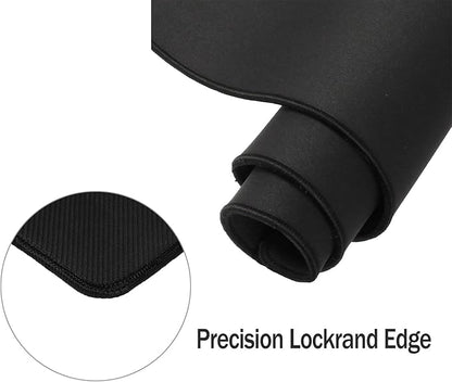 Large Extended Gaming Desk Mousepad (800x300x3mm) - Nonslip Rubber Base and Water Spill Resistant Desktop Keyboard Mouse Mat - Anti-Fray Cloth - Black