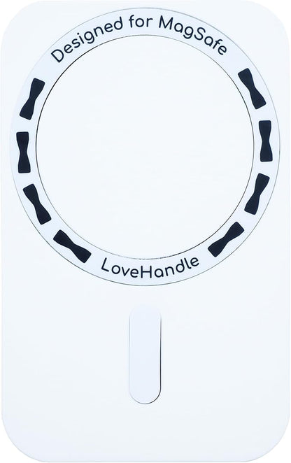LoveHandle PRO MagSafe Compatible Magnetic Phone Grip - Phone Strap - Mount, Handle and Kickstand for Smartphone and Tablet - Magic Marble - Eligible for All MagSafe Devices