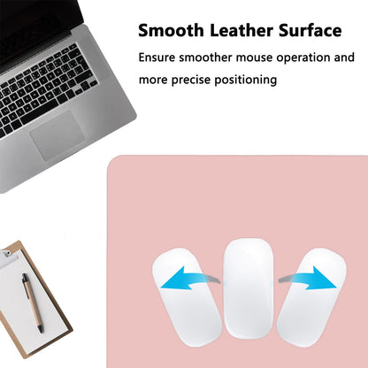 PU Leather Desk Pad Protector Gaming Mouse Pad Non Slip Desk Mat for Keyboard and Mouse Waterproof Desk Writing Pad for Office and Home Desk Accessories(Pink, 47.2 * 17.7)