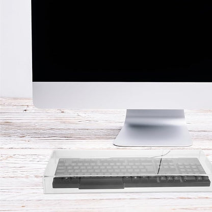 DOITOOL Acrylic Keyboard Cover Transparent Case: Mechanical Keyboard Protective Cover Desktop Cat Protector Computer Accessories - 18.6 X 5.9x 1.9inch