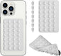 DreamsLink.LC Silicone Double-Sided Suction Phone Detachable Mount, Fidget Sticky Grip Hands-Free for Makeup, Gym, Cooking, ASMR/TikTok Recording & Selfie, Content Creator Trendy Gift (Clear
